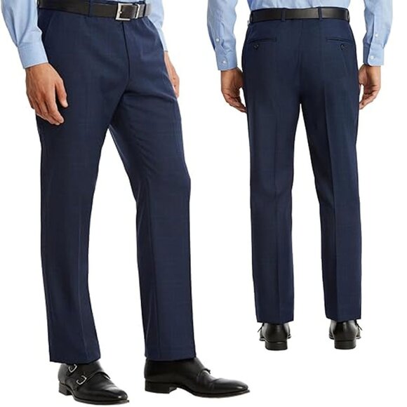 M101 Tommy Hilfiger Men's Stretch Modern Fit Blue Pants - Size 36 x 30 - NWT - Picture 1 of 6